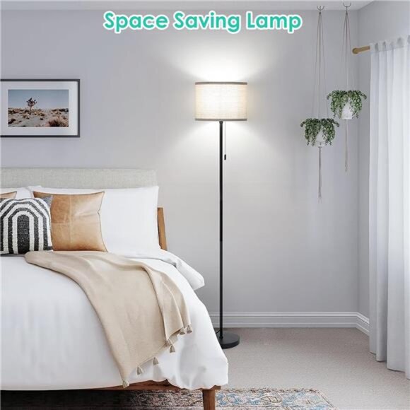 FOLKSMATE Floor Lamp for Living Room, LED Modern Simple Standing Lamps, Tall - Picture 4 of 6
